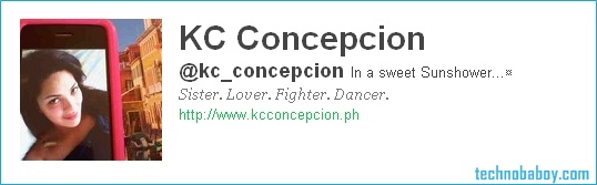 kc concepcion twitter1 25 Most Followed Filipino Celebrities on Twitter (as of September 8, 2011)