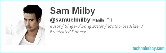 sam milby twitter1 25 Most Followed Filipino Celebrities on Twitter (as of September 8, 2011)