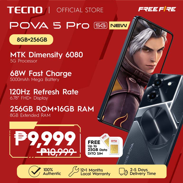 TECNO POVA 5 Pro Price in the Philippines