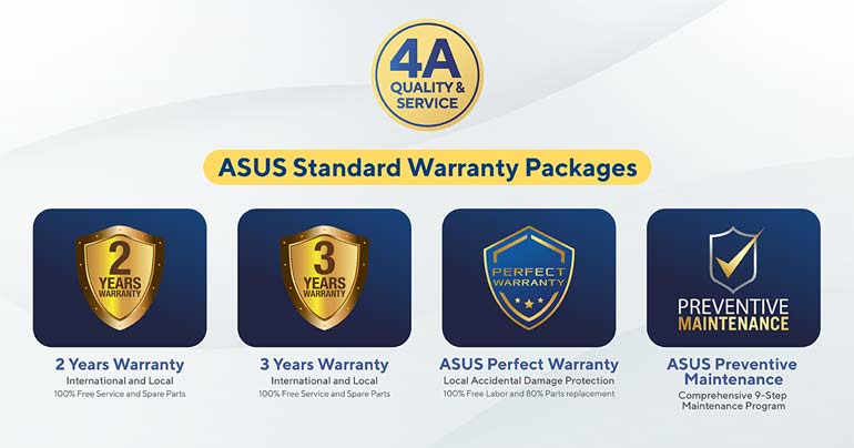 ASUS 4A Quality and Service Standard Warranty