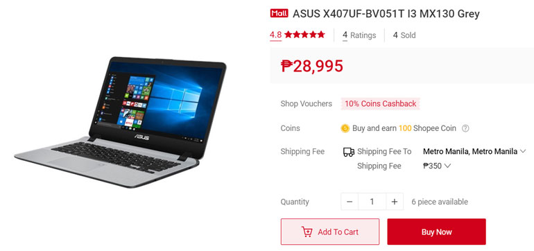 ASUS X407UF BV051T Shopee