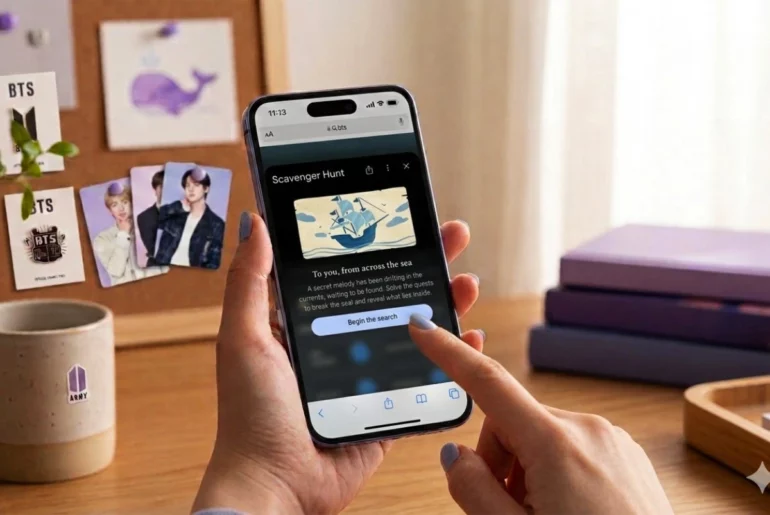 BTS on Google Search mobile