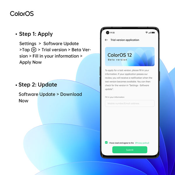 ColorOS 12 Beta Version Rollout Schedule