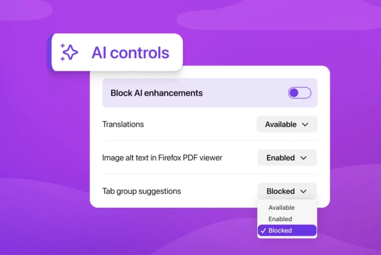 Firefox AI controls