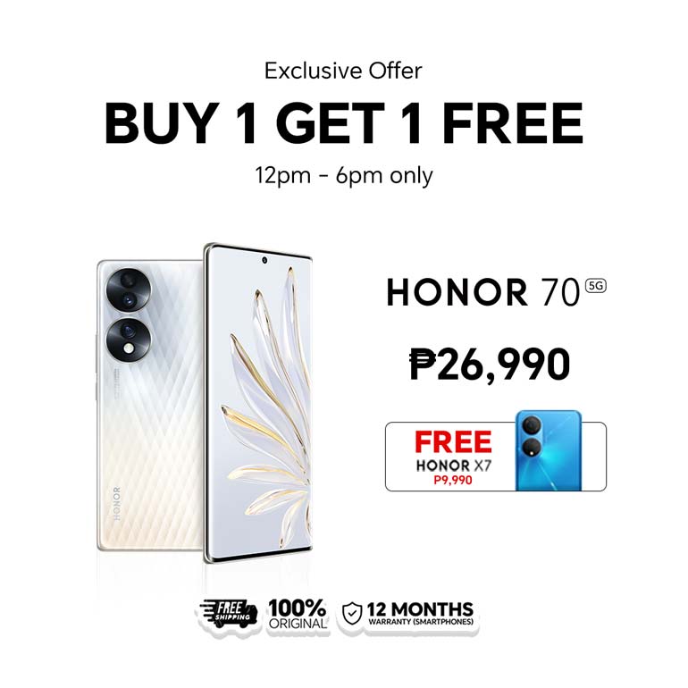 HONOR 70 5G with free HONOR X7
