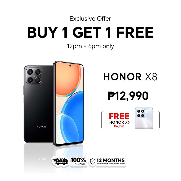 HONOR X8 with free HONOR X6