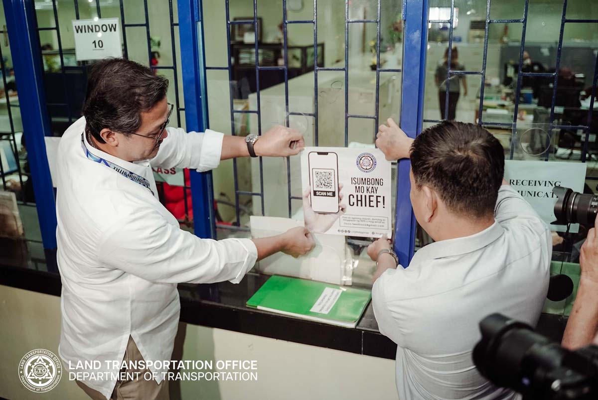 LTO launches 'Isumbong Mo Kay Chief' QR code platform for public feedback and complaints