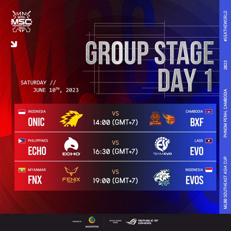 MSC Southeast Asia Cup 2023 Group Stage Day 1