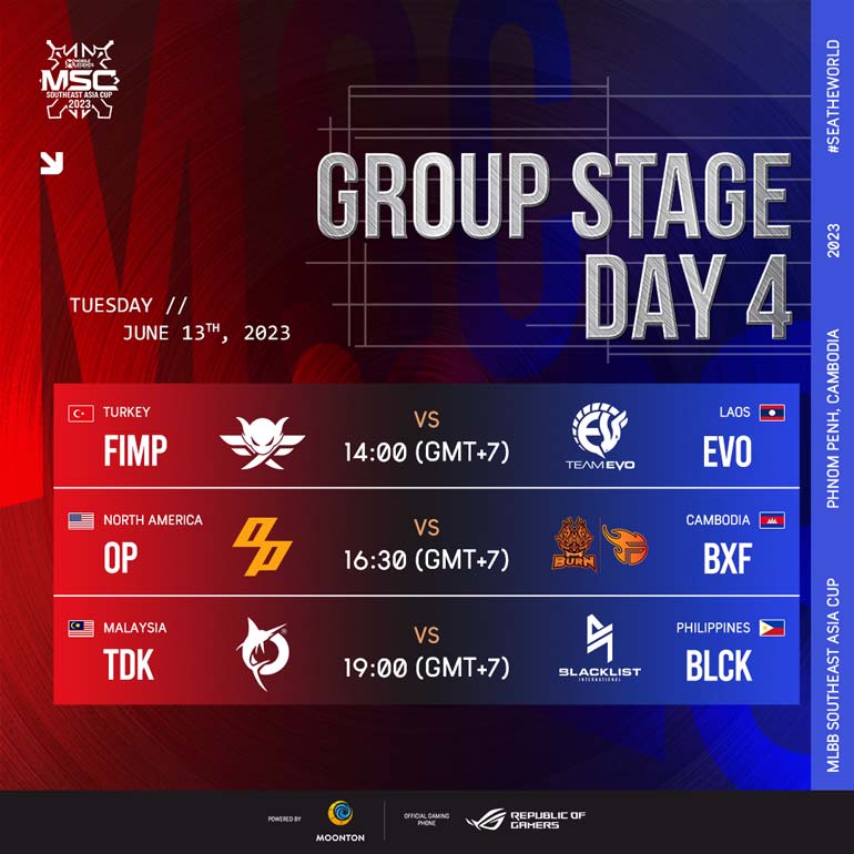 MSC Southeast Asia Cup 2023 Group Stage Day 4