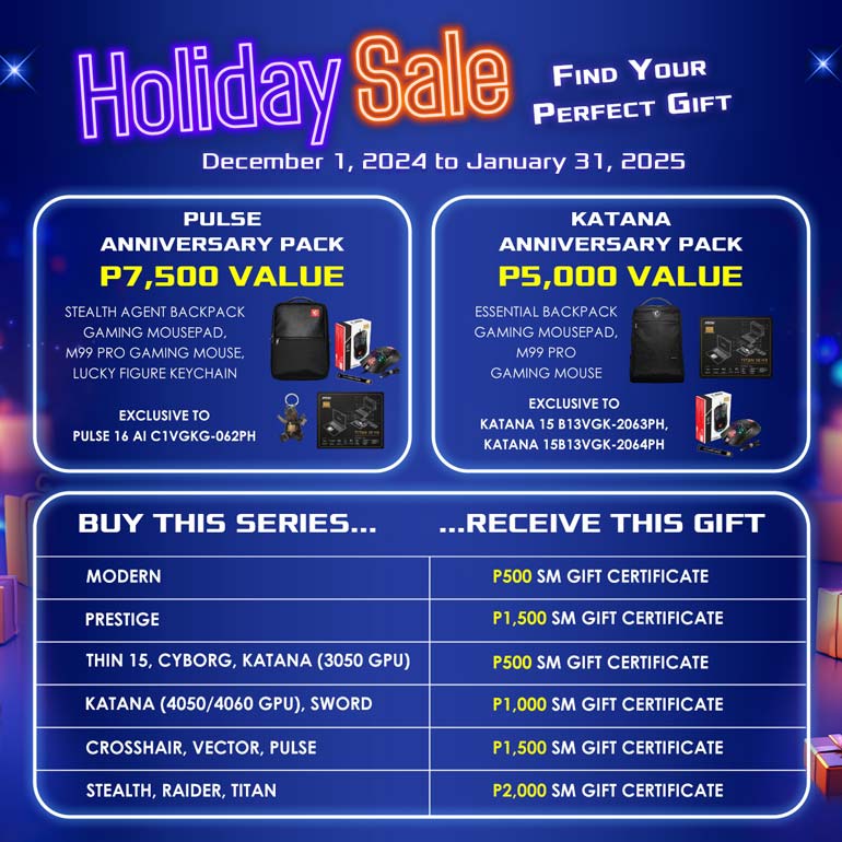 MSI Philippines holiday deals