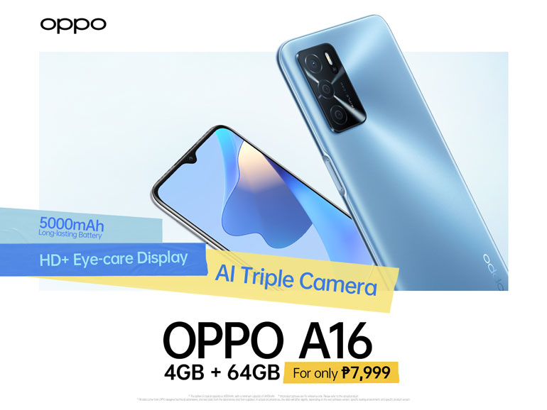 OPPO A16 price in the Philippines
