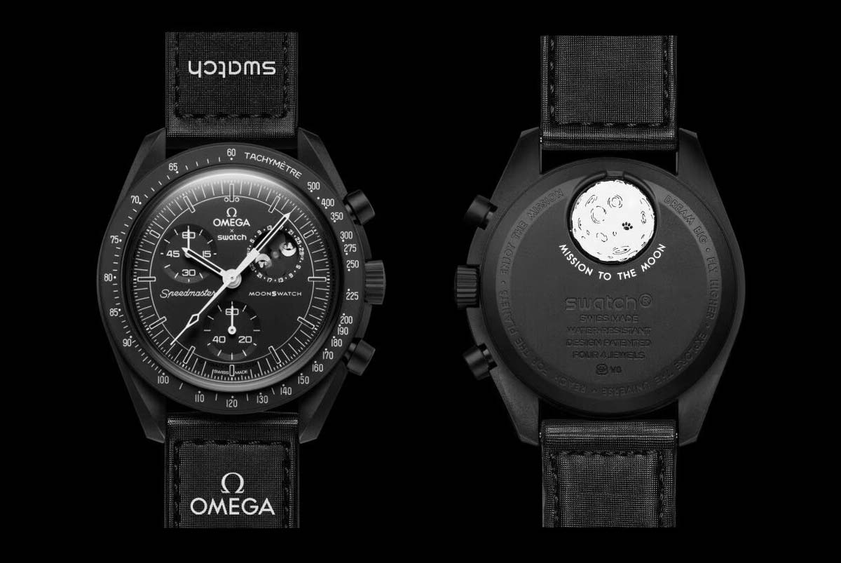 Omega x MoonSwatch Mission to the Moonphase Snoopy black