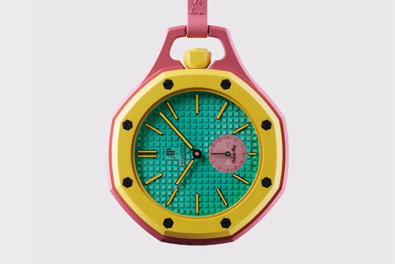 Swatch x Audemars Piguet Royal Pop pocket watches unveiled ahead of launch Swatch x Audemars Piguet Royal Pop