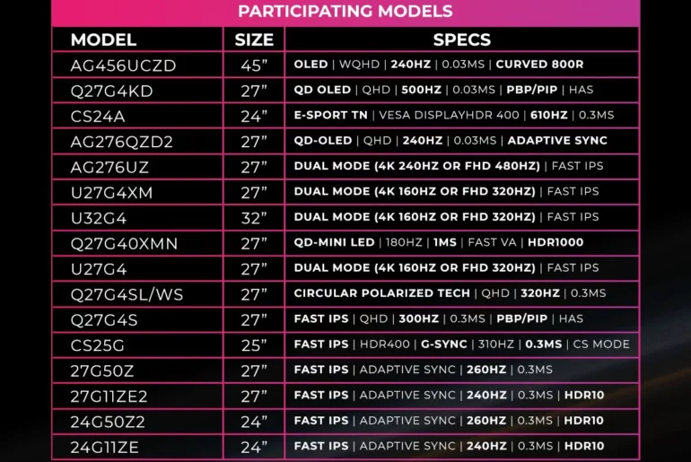 agon gaming monitors xbox game pass
