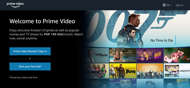 Amazon Prime Video Subscription Price Philippines