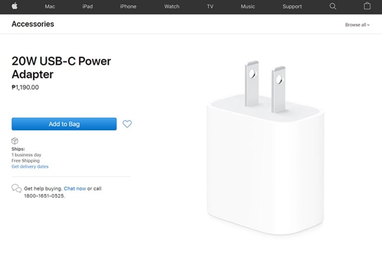 Apple iPhone 20W USB-C Power Charger