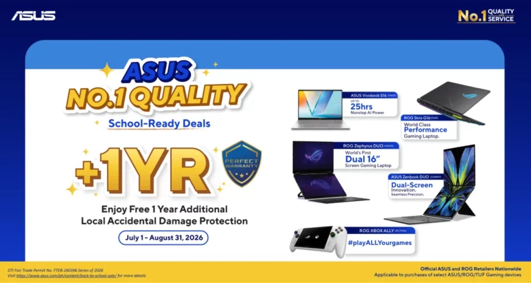 ASUS PH offers school‑ready promo with freebies and cashback