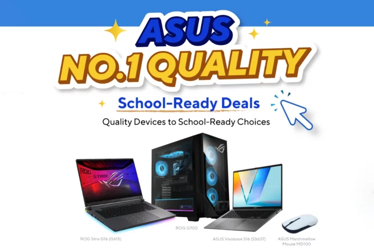 ASUS PH offers school‑ready promo with freebies and cashback asus school ready deals