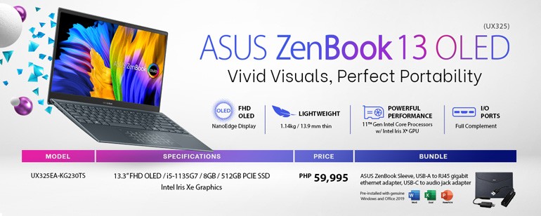 ASUS ZenBook 13 OLED UX325 Price in the Philippines