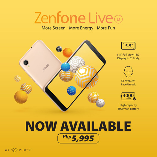 asus zenfone live l1 price