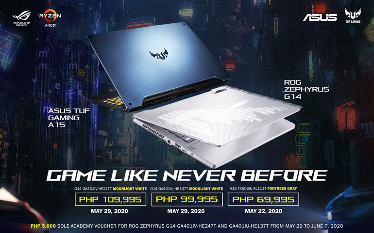 ASUS Zephyrus G14 an TUF Gaming A15 Prices Philippines