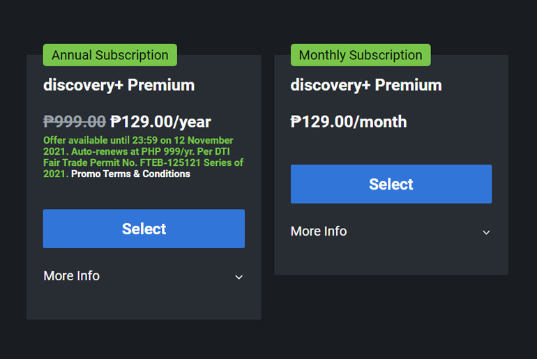 Discovery+ Price Philippines
