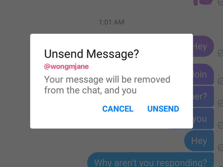 facebook messenger unsend messages