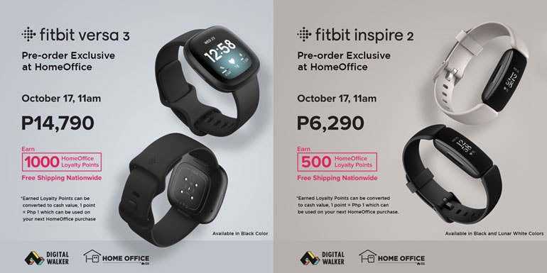 fitbit versa 3, inspire 2 pre-order philippines