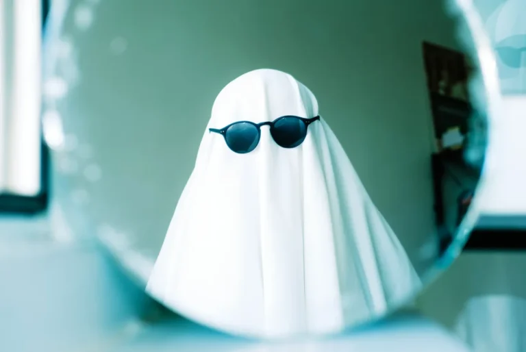 ghost with sun glasses