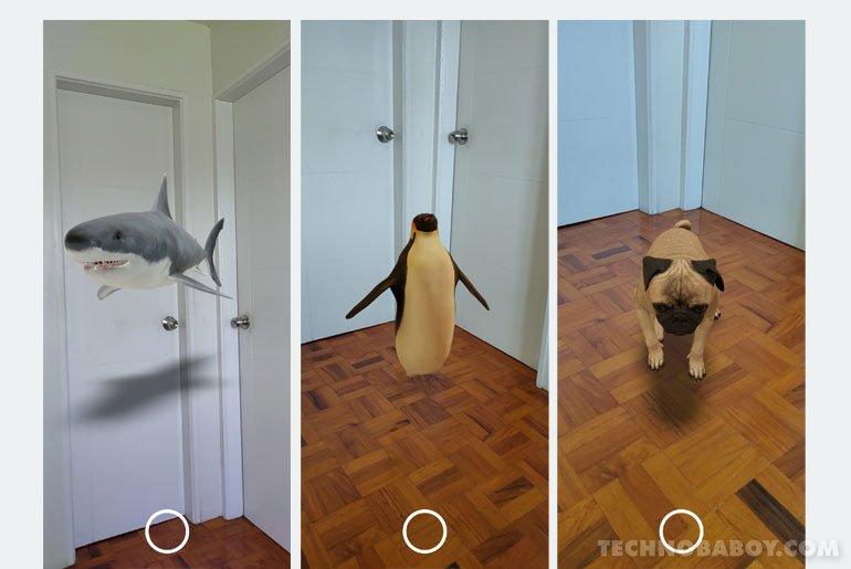 Google Search 3D AR animals