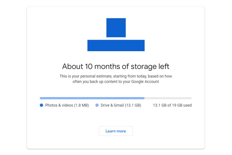 how much google storage you have left