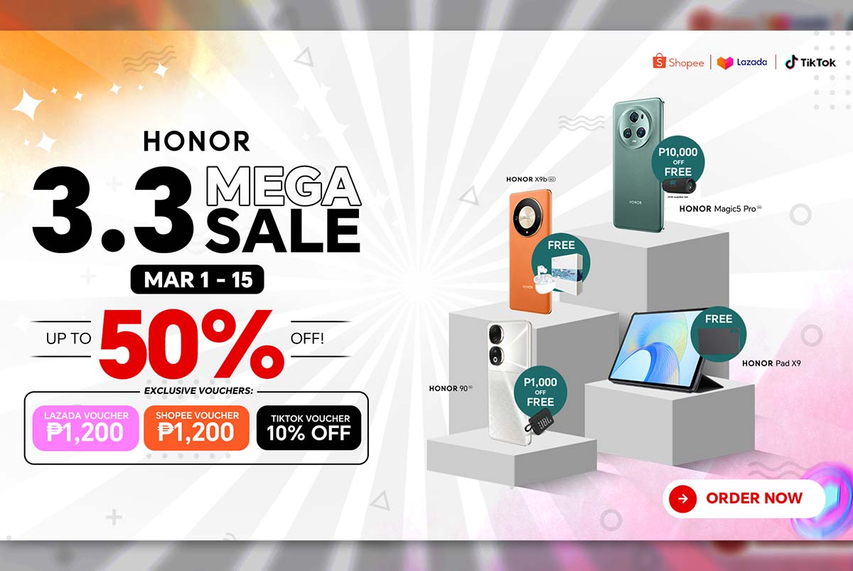HONOR PH announces deals and freebies at 3.3 Mega Sale HONOR 3.3 Mega Sale