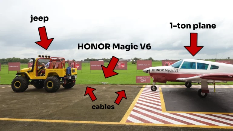 HONOR Magic V6 pulls a 1-ton aircraft in wild durability test