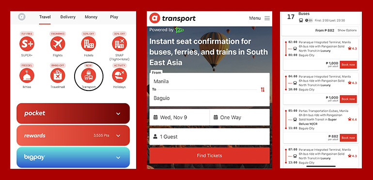 You can now book bus and ferry tickets on the airasia Super App