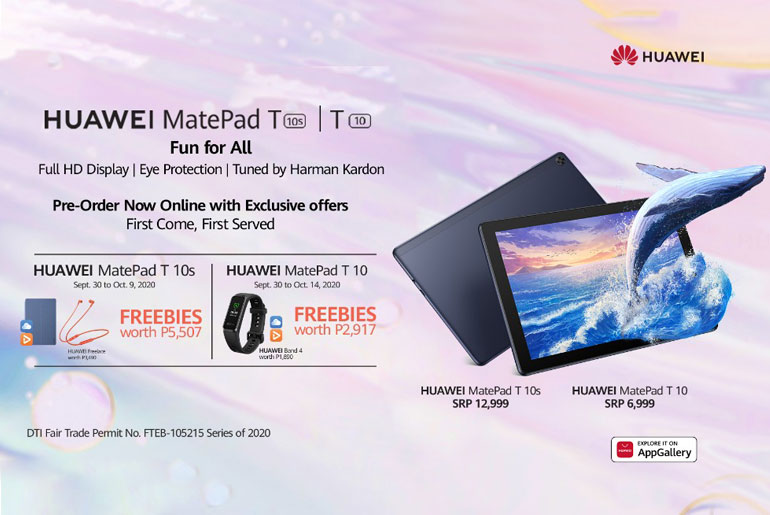 Huawei MatePad T10, MatePad T10s price in the Philippines and pre-order details announced