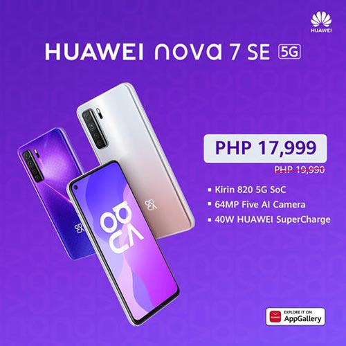 Huawei Nova 7 SE 5G Price Drop