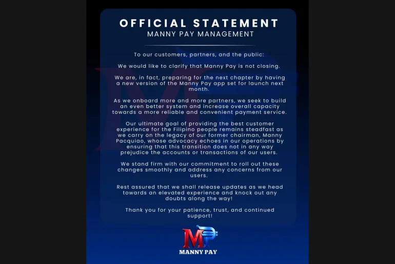 Manny Pay Statement