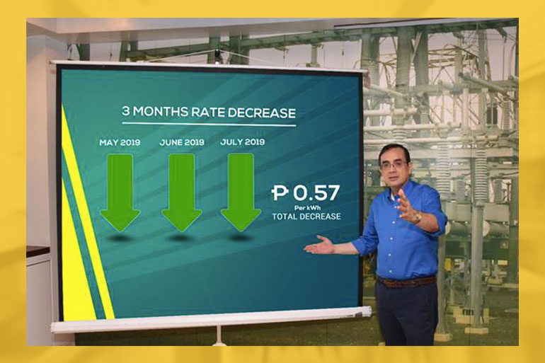 Meralco power rates down for the third month in a row Meralco rates down