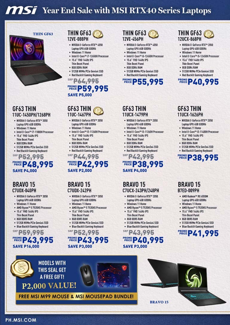 MSI Year End Sale