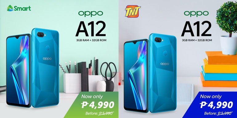 OPPO A12 available with Smart Prepaid, TNT