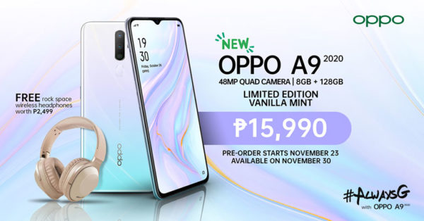 OPPO A9 2020 in Vanilla Mint is coming to the Philippines ...