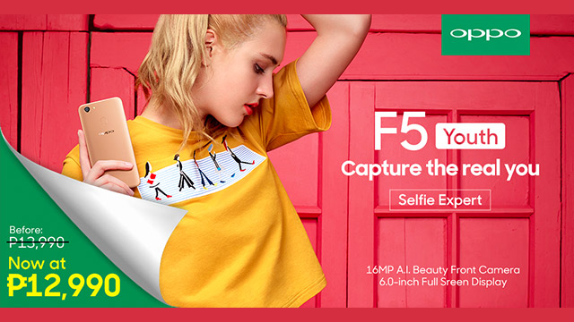 OPPO F5 Youth now retails for Php12,990 OPPO F5 Youth Philippines price