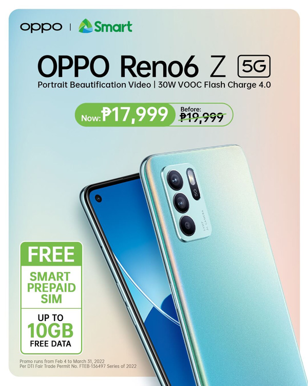 OPPO Reno6 Z 5G Smart Prepaid
