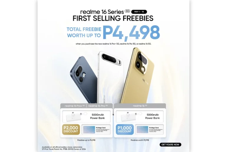 realme 16 series 5g first selling freebies