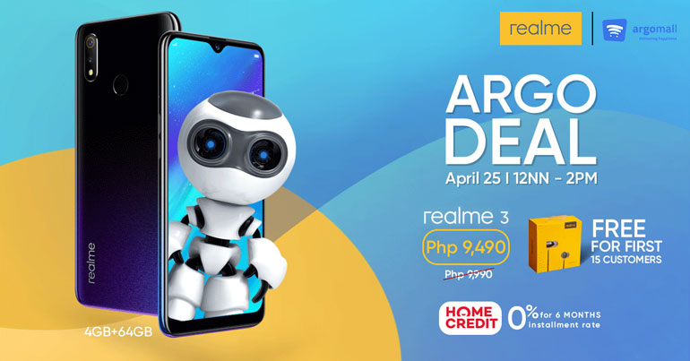 Realme 3 Argomall sale