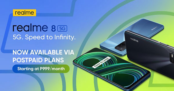 realme 8 5G Postpaid Plans Smart and Globe