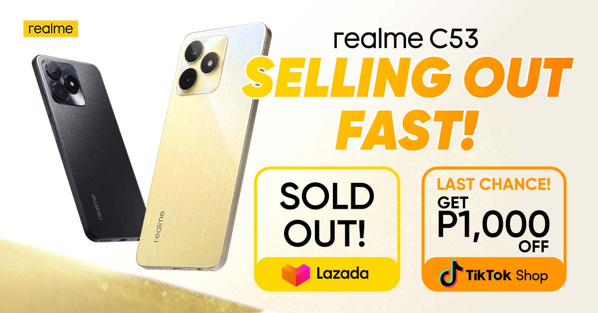 realme c53 sold out on lazada