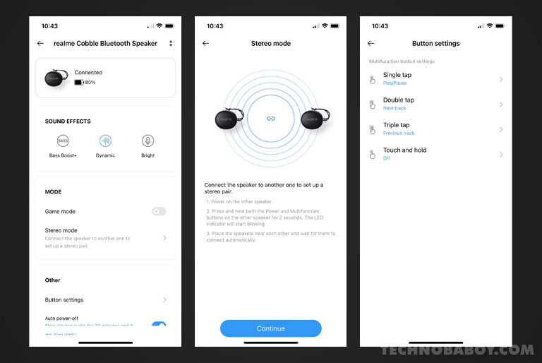 realme Cobble Bluetooth Speaker and realme Link app