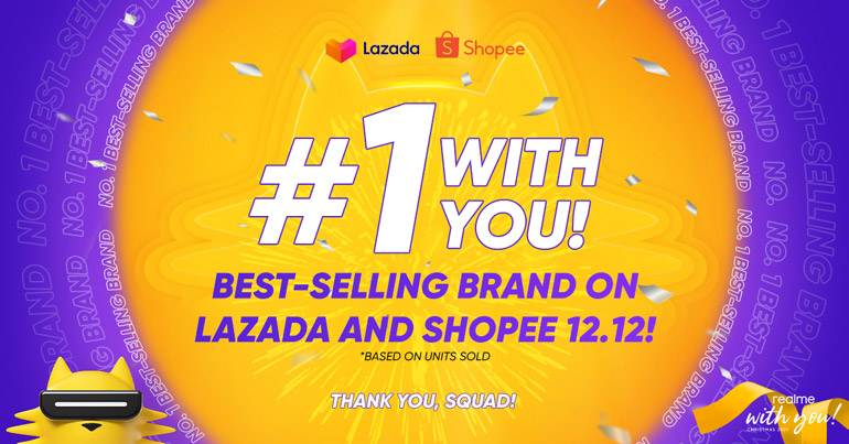 realme is the best-selling mobile brand on Shopee, Lazada 12.12 sale