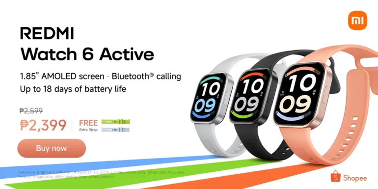 Redmi Watch 6 Active launches in PH with AMOLED display, 18-day battery